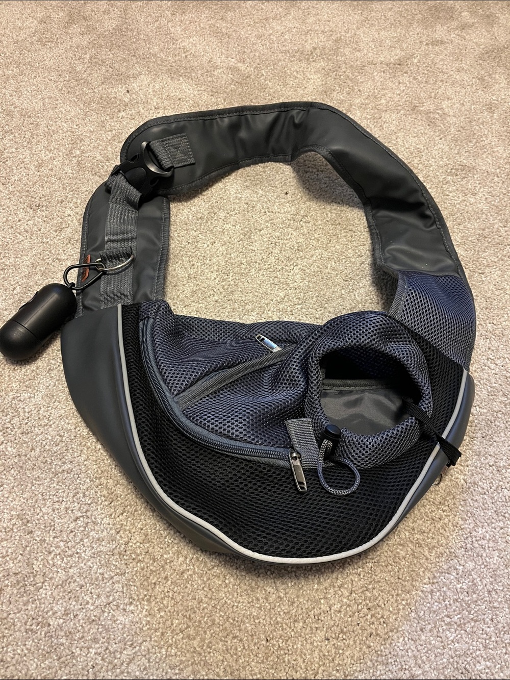 Nobleza Gray Mesh small pet
 bag